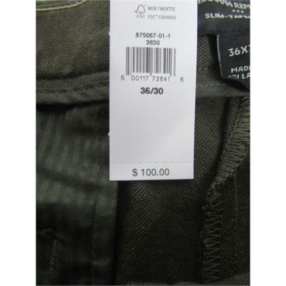 Banana Republic NWT Grey Men's Slim-Tapered Fit Pant  Size: 36 X 30 - Picture 8 of 11
